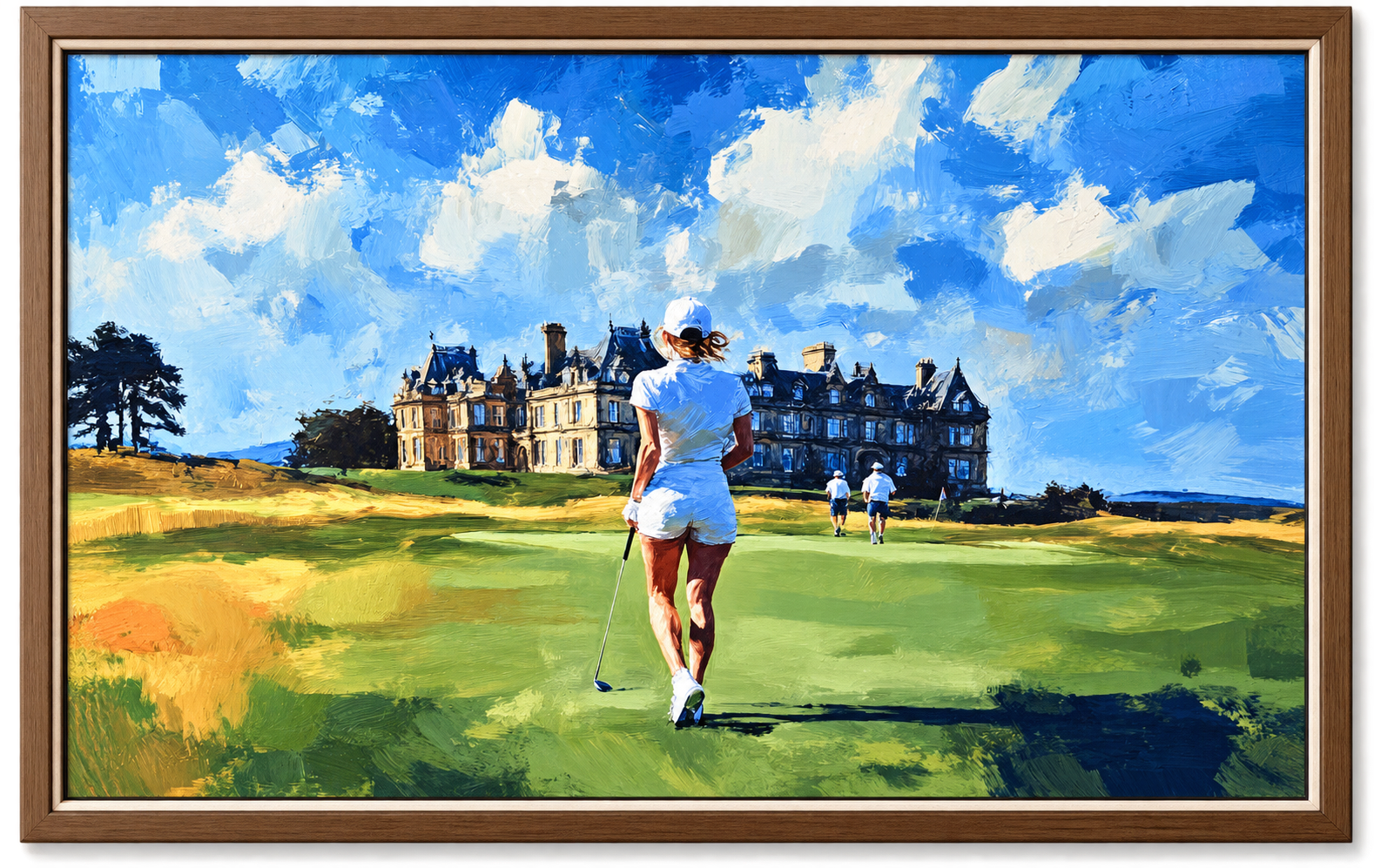 Golf artwork printed for display